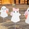 Glitzhome; Glitzhome® 23.75" Halloween Metal Pink Ghosts Yard Stake, Set of 3; Category:Halloween Yardstakes; Image:5